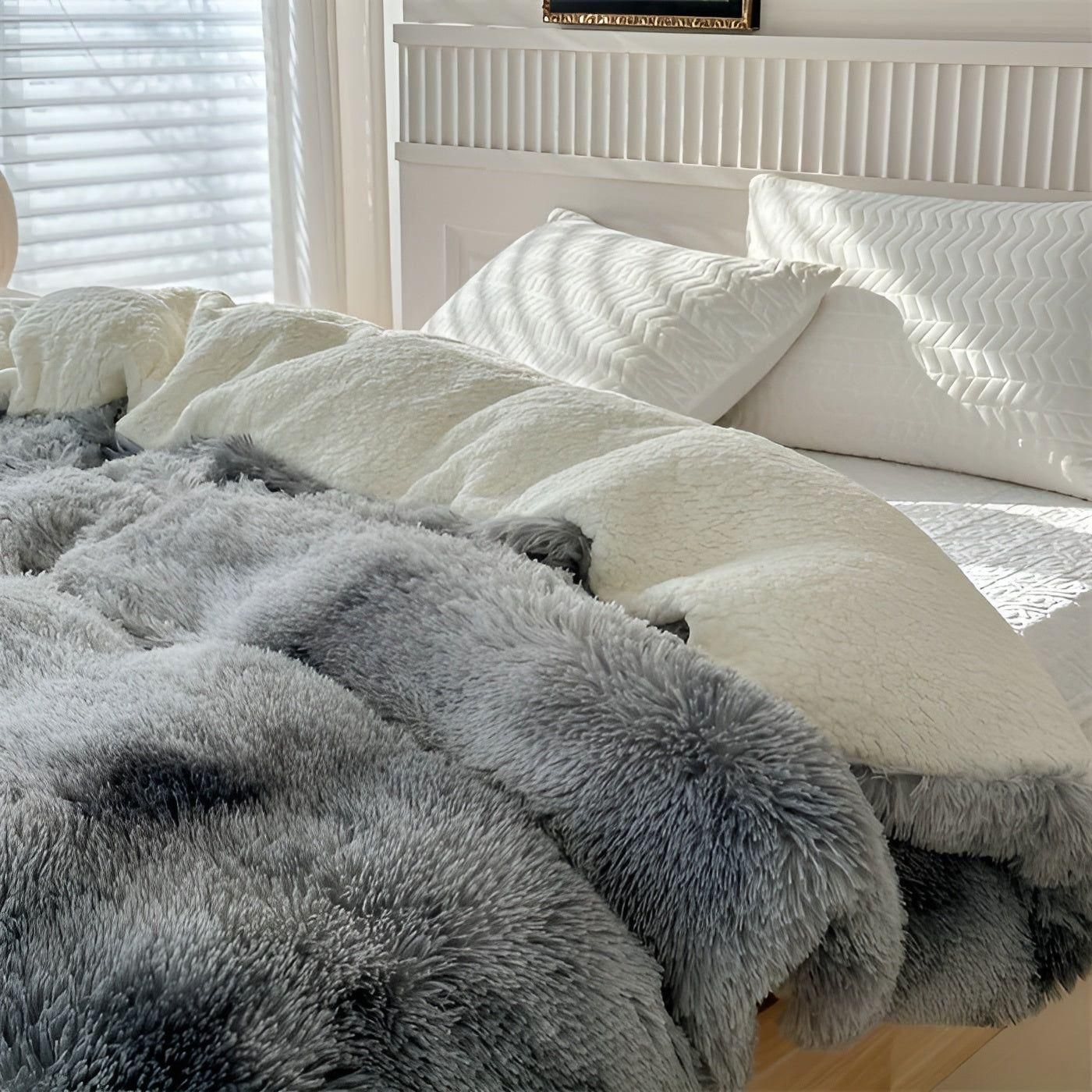 Kuscheldecke aus Plüsch – Dick Warm und Bunt | Perfekt für Sofa oder Bett - Saisonale Dekoration