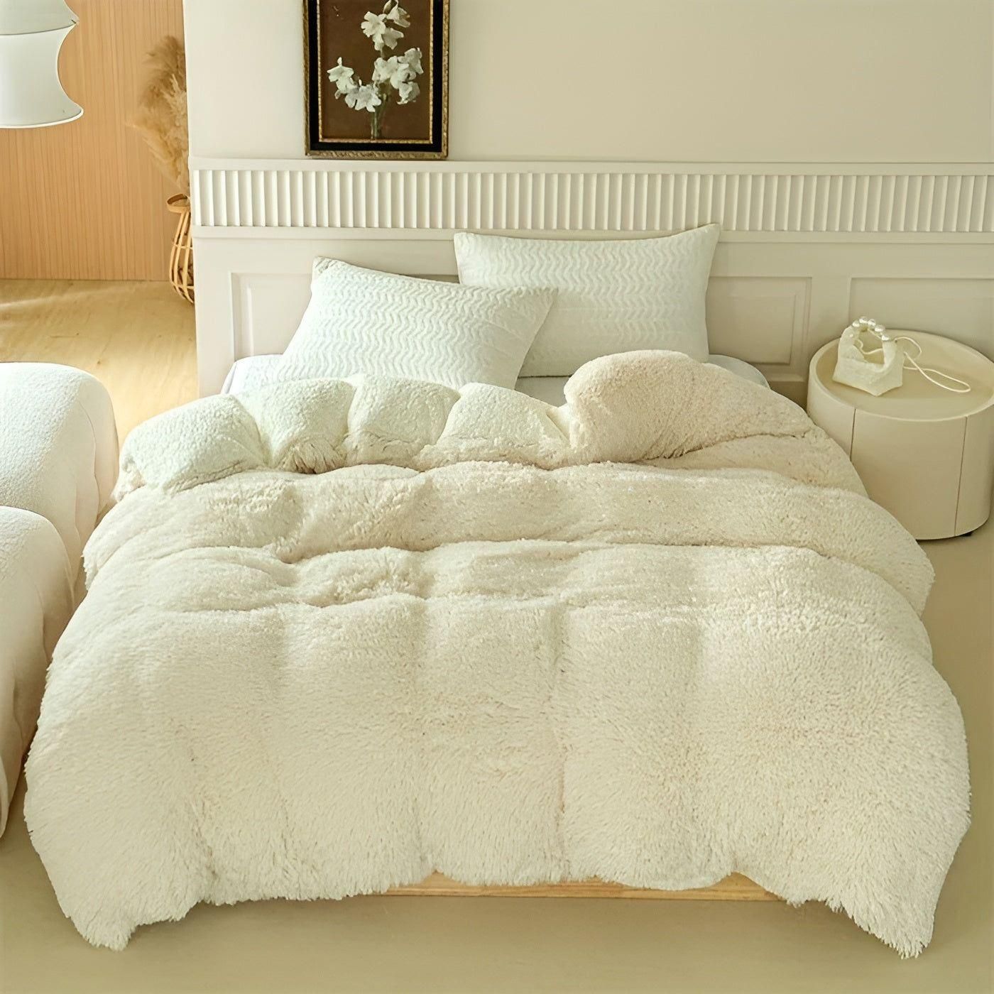 Kuscheldecke aus Plüsch – Dick Warm und Bunt | Perfekt für Sofa oder Bett - Reis / 150cm*200cm - Saisonale Dekoration