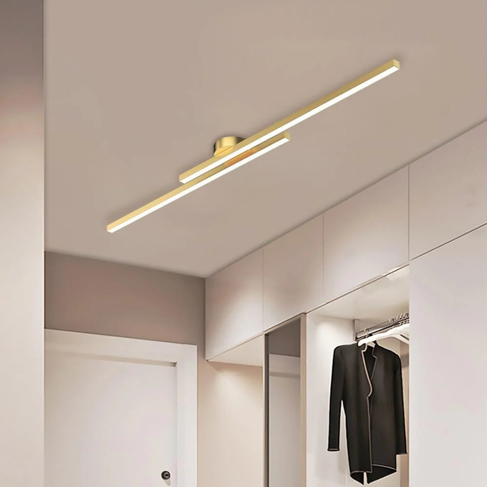 Längliche LED-Deckenleuchte Aluminium dimmbar 60 cm 90 cm 120 cm - Deckenleuchte