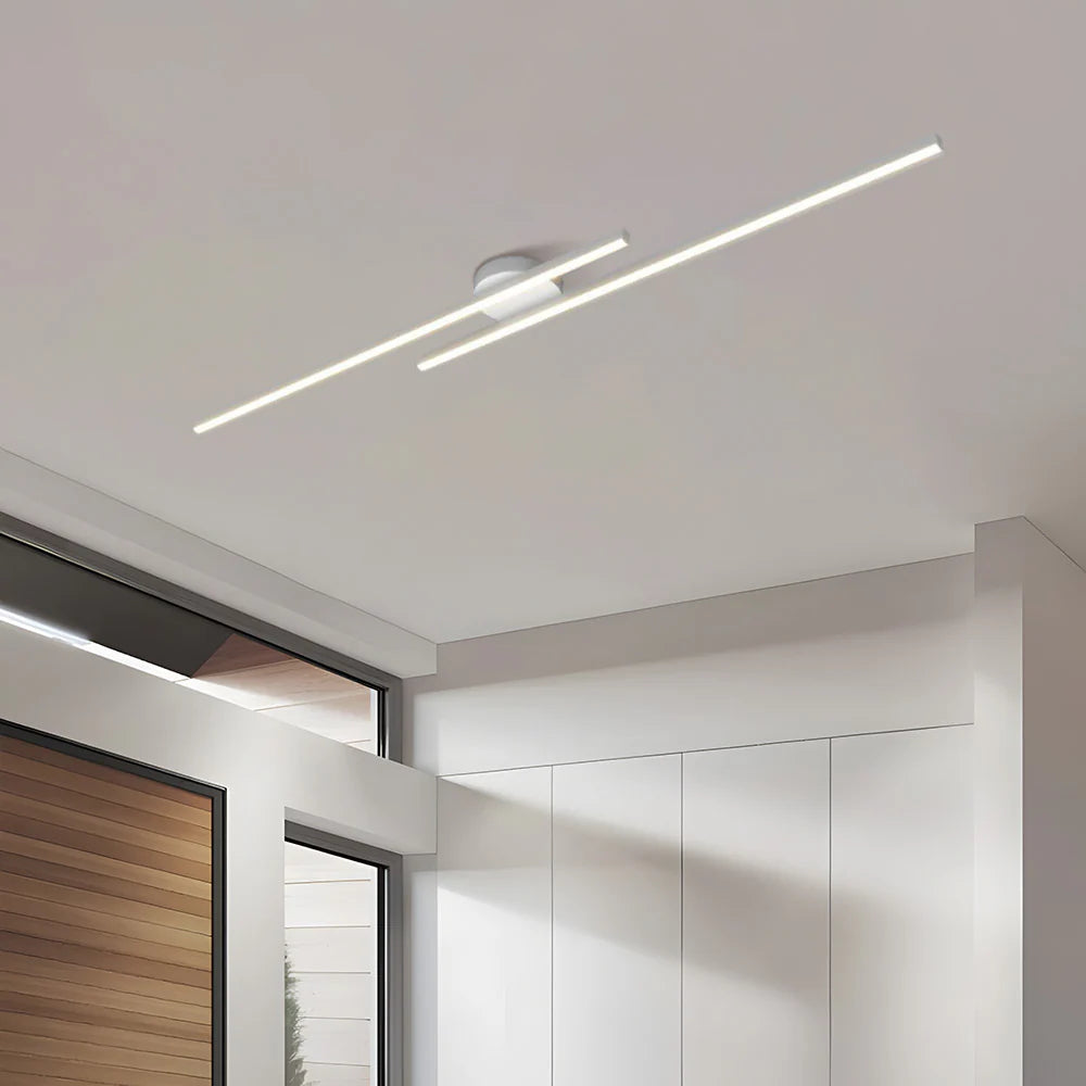 Längliche LED-Deckenleuchte Aluminium dimmbar 60 cm 90 cm 120 cm - Deckenleuchte