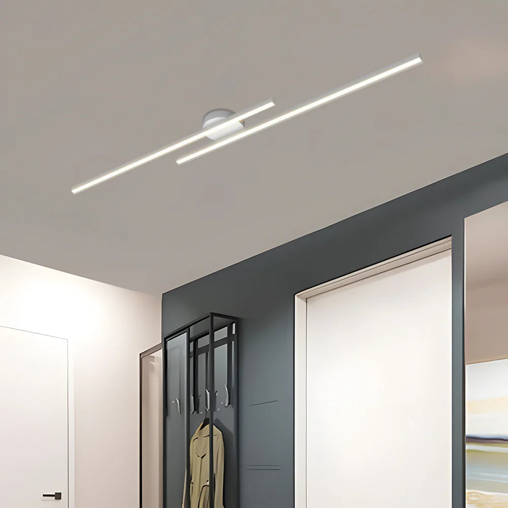 Längliche LED-Deckenleuchte Aluminium dimmbar 60 cm 90 cm 120 cm - Weiß / 60 × 12 × 5 cm / Kaltweiß - Deckenleuchte