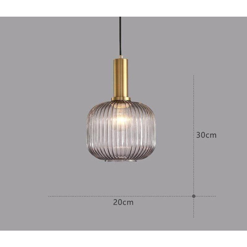 RetroCharm Lamps - Raumdeko Bunte Vintage Hängelampe aus Glas Elegare