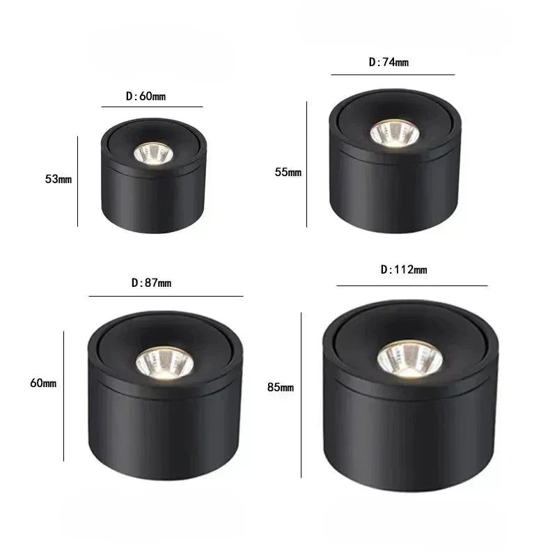 LED Aufbaustrahler dimmbar schwenkbar – Aluminium Weiß/Schwarz - Deckenleuchte