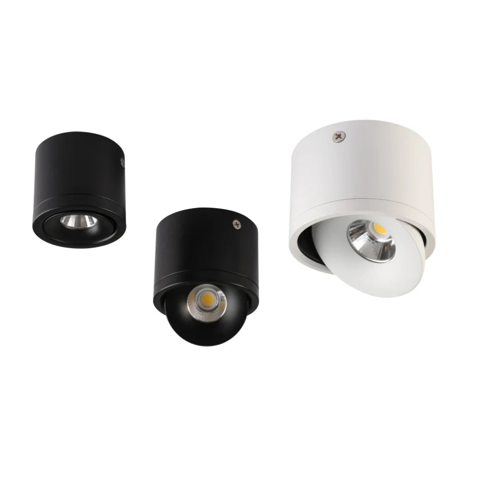 LED Aufbaustrahler dimmbar schwenkbar – Aluminium Weiß/Schwarz - Deckenleuchte