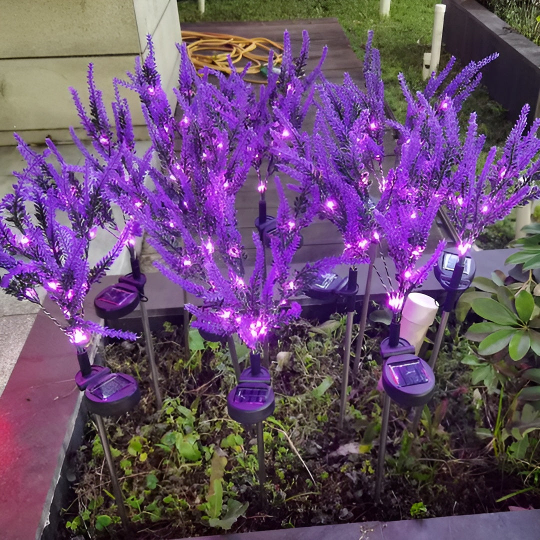 Led Blumenlampe Aus Edelstahl – Solarbetriebene Wasserdichte Gartenleuchte Für Gärten Terrassen Und Wege - Lampe