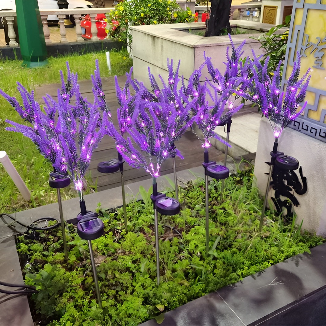 Led Blumenlampe Aus Edelstahl – Solarbetriebene Wasserdichte Gartenleuchte Für Gärten Terrassen Und Wege - Lampe