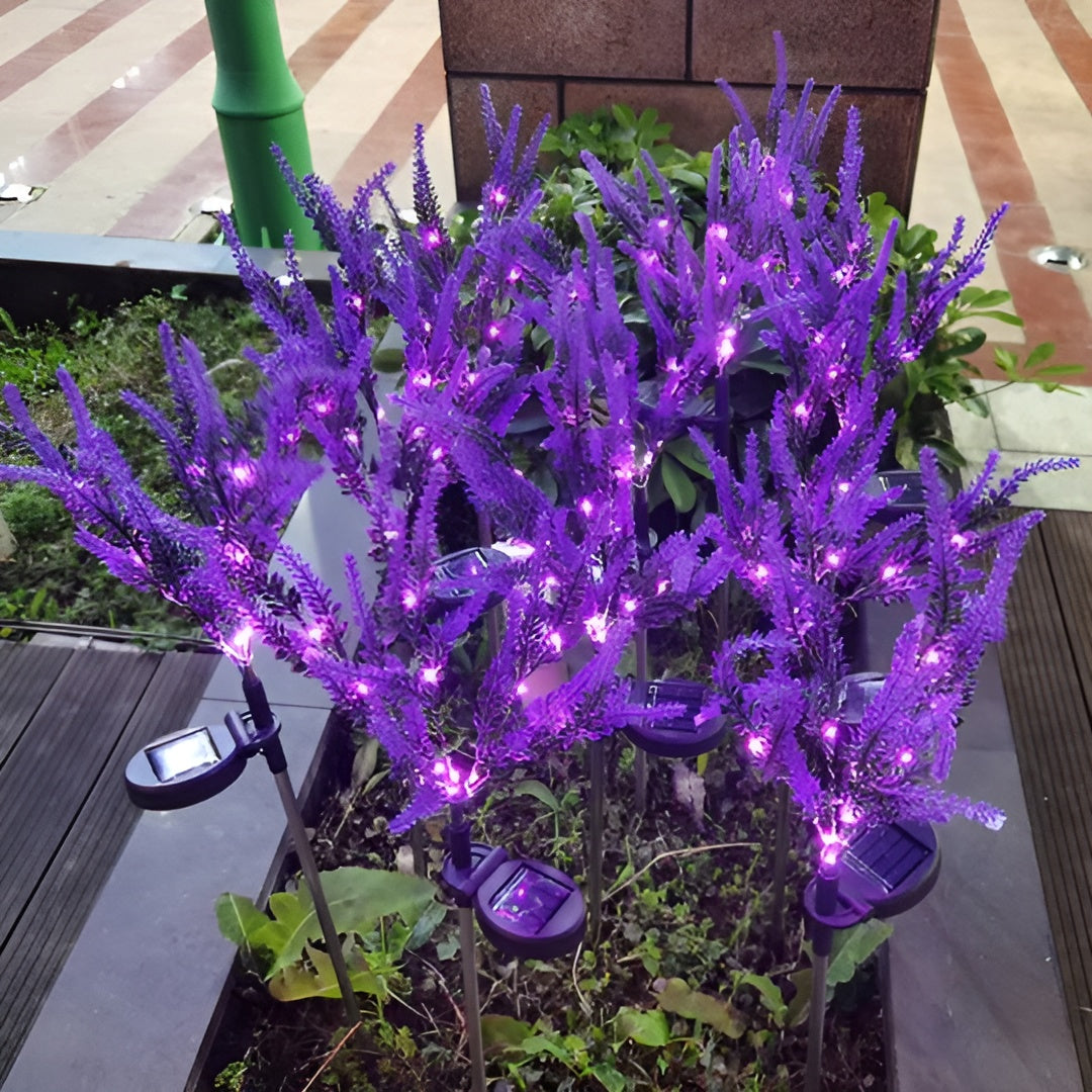 Led Blumenlampe Aus Edelstahl – Solarbetriebene Wasserdichte Gartenleuchte Für Gärten Terrassen Und Wege - Lampe