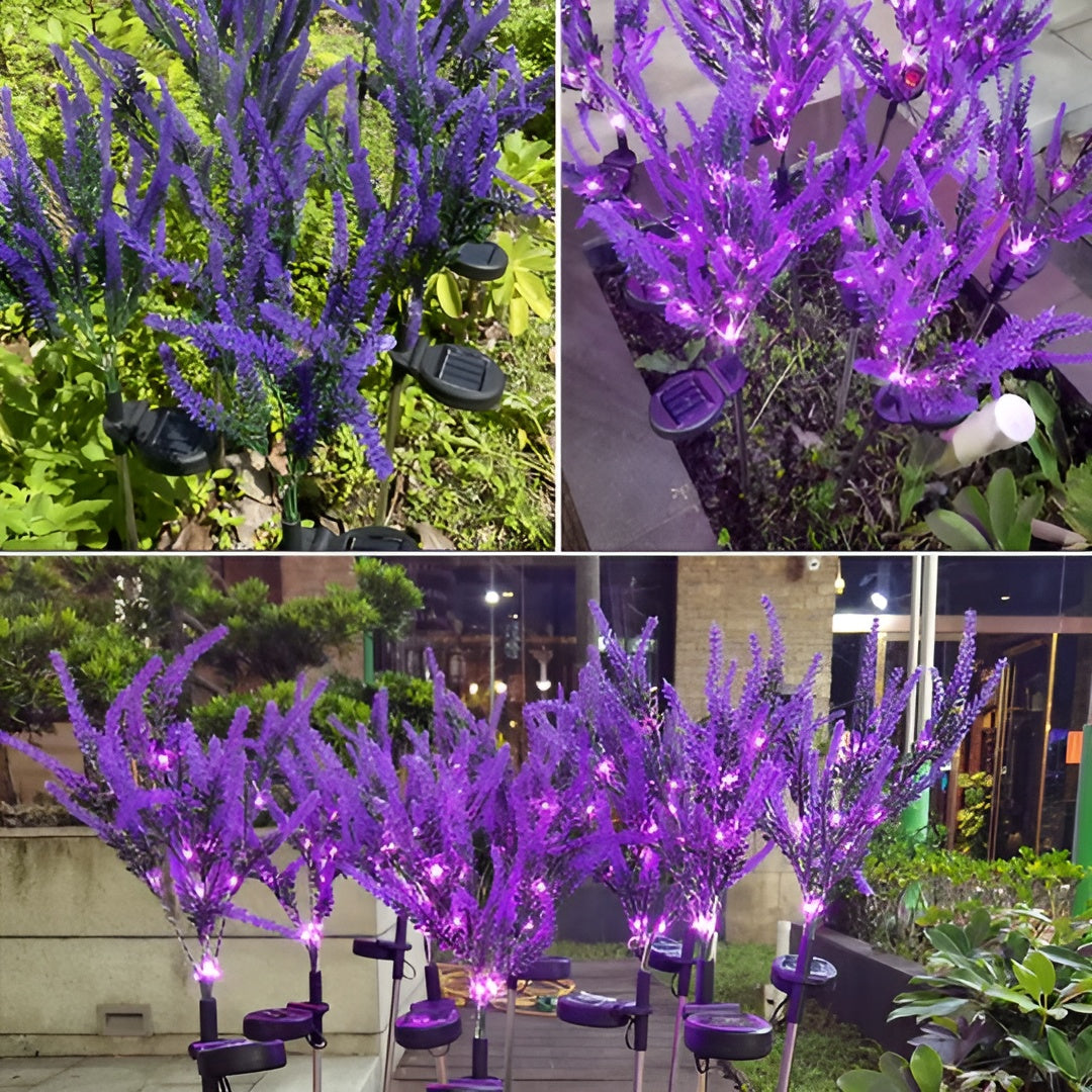 Led Blumenlampe Aus Edelstahl – Solarbetriebene Wasserdichte Gartenleuchte Für Gärten Terrassen Und Wege - Lampe