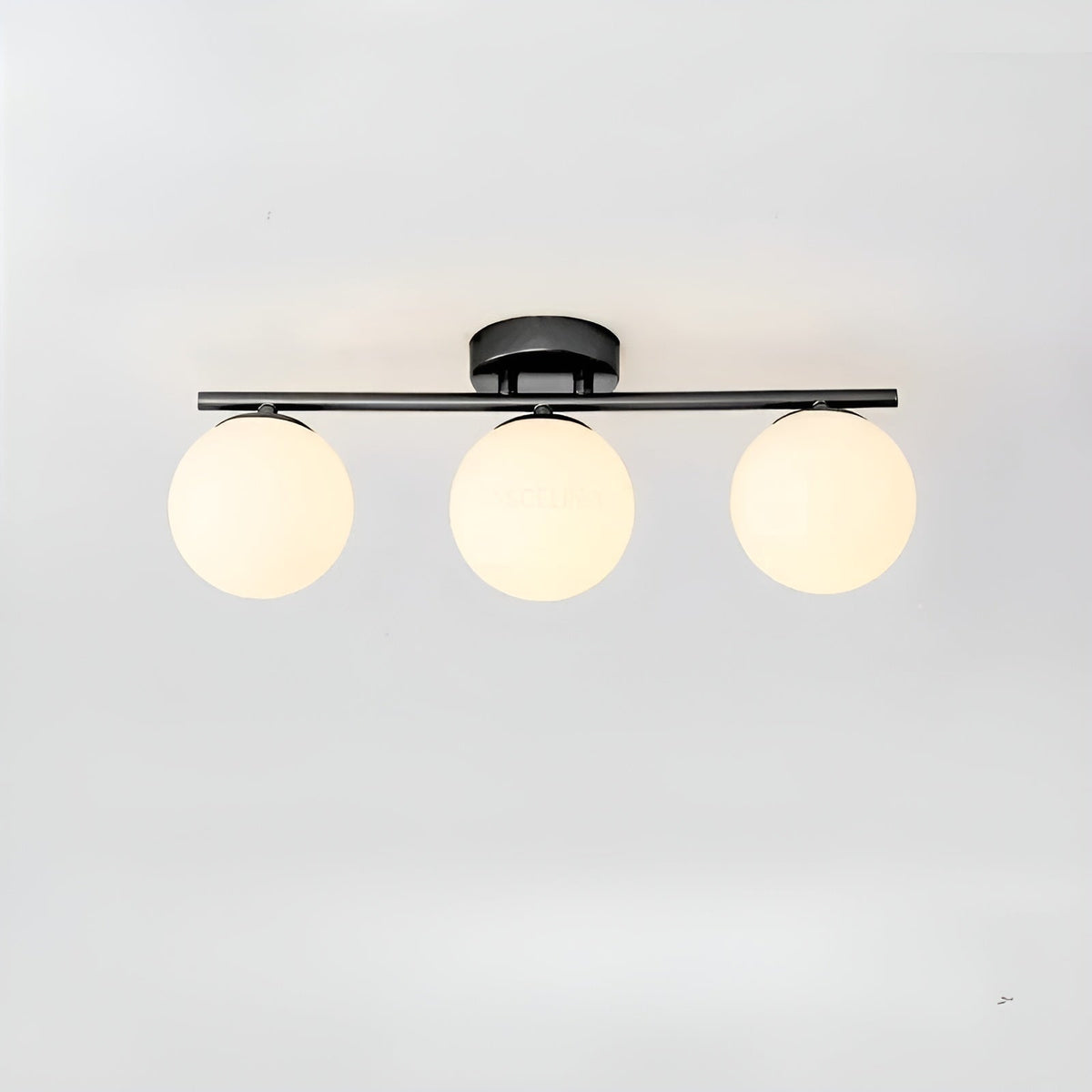 LED-Deckenleuchte aus Glas – Nordisches Design | Für Wohn- & Schlafzimmer - Schwarz / 3 cups / Warmes Weiß