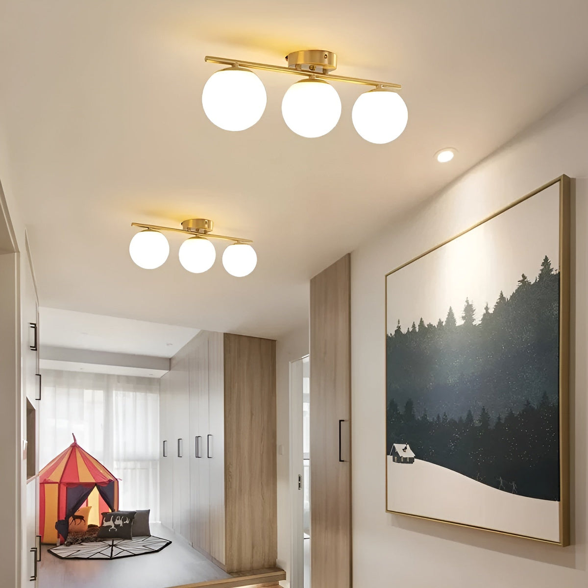 LED-Deckenleuchte aus Glas – Nordisches Design | Für Wohn- & Schlafzimmer - Deckenleuchte