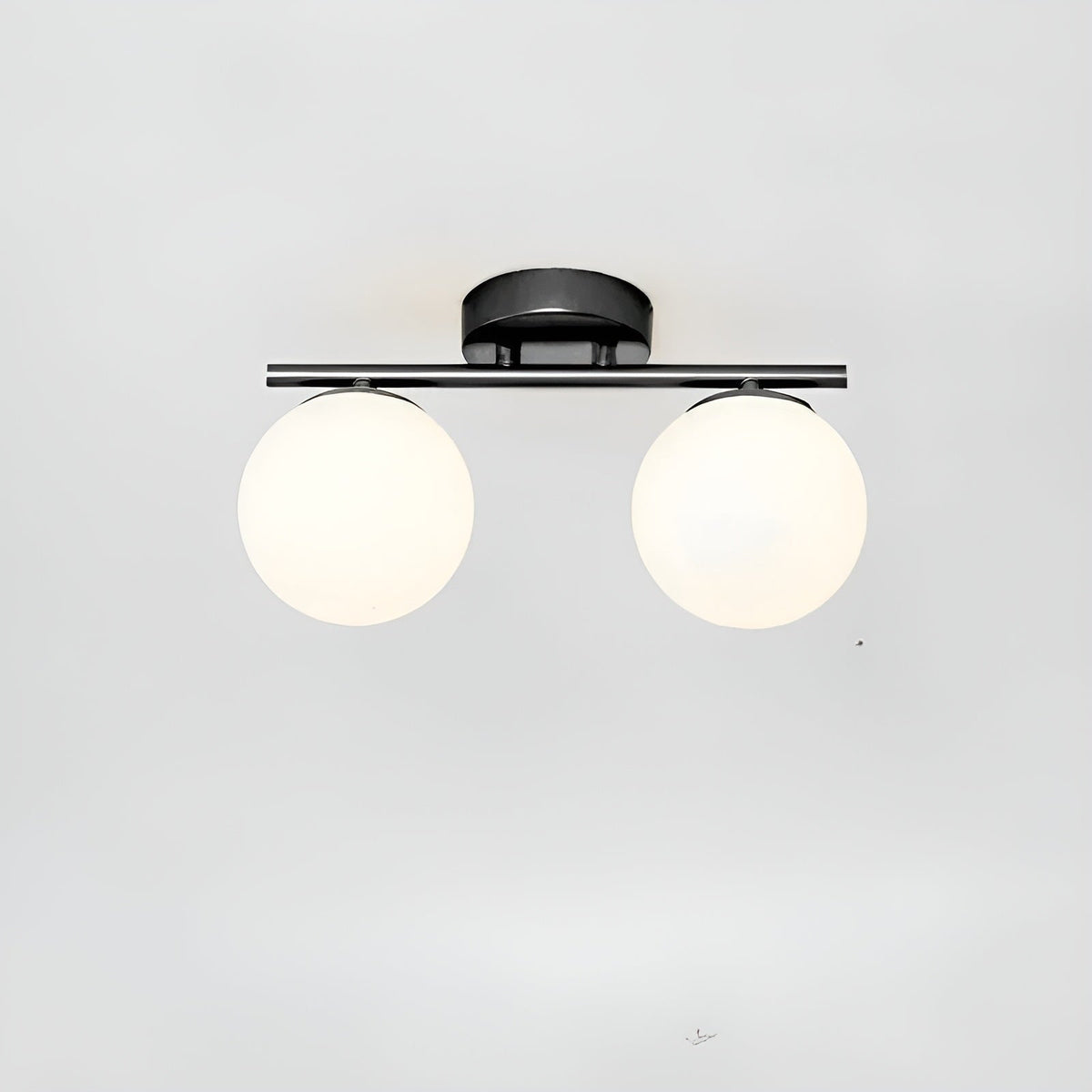 LED-Deckenleuchte aus Glas – Nordisches Design | Für Wohn- & Schlafzimmer - Schwarz / 2 cups / Warmes Weiß