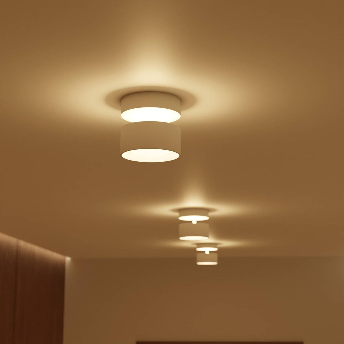 LED Deckenleuchte Zylinder Up-Down-Light Aluminium Schwarz - Deckenleuchten