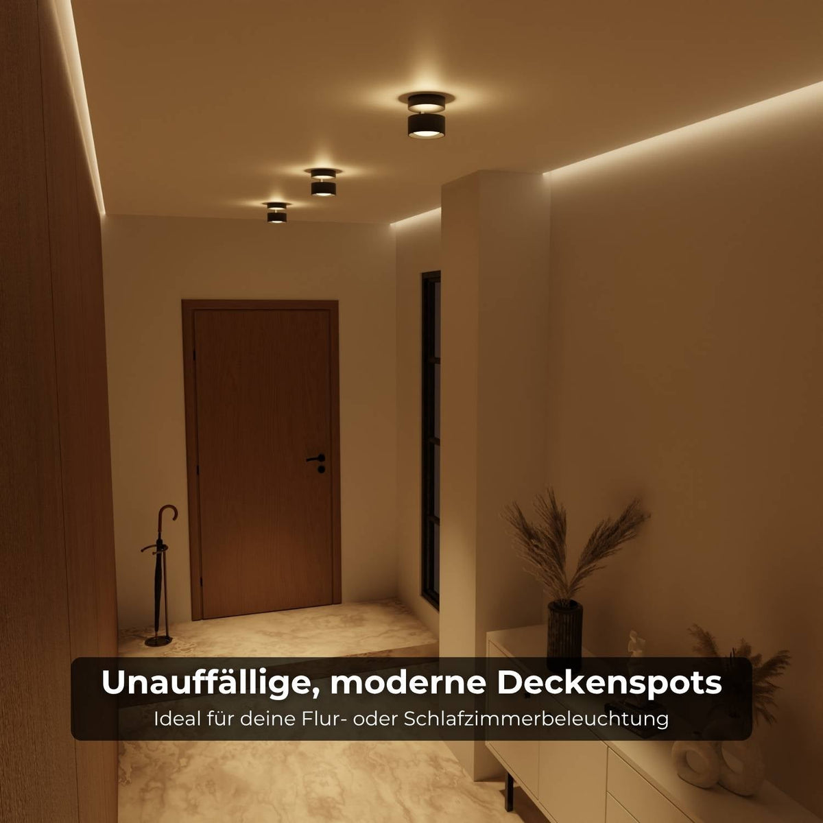 LED Deckenleuchte Zylinder Up-Down-Light Aluminium Schwarz - Deckenleuchten