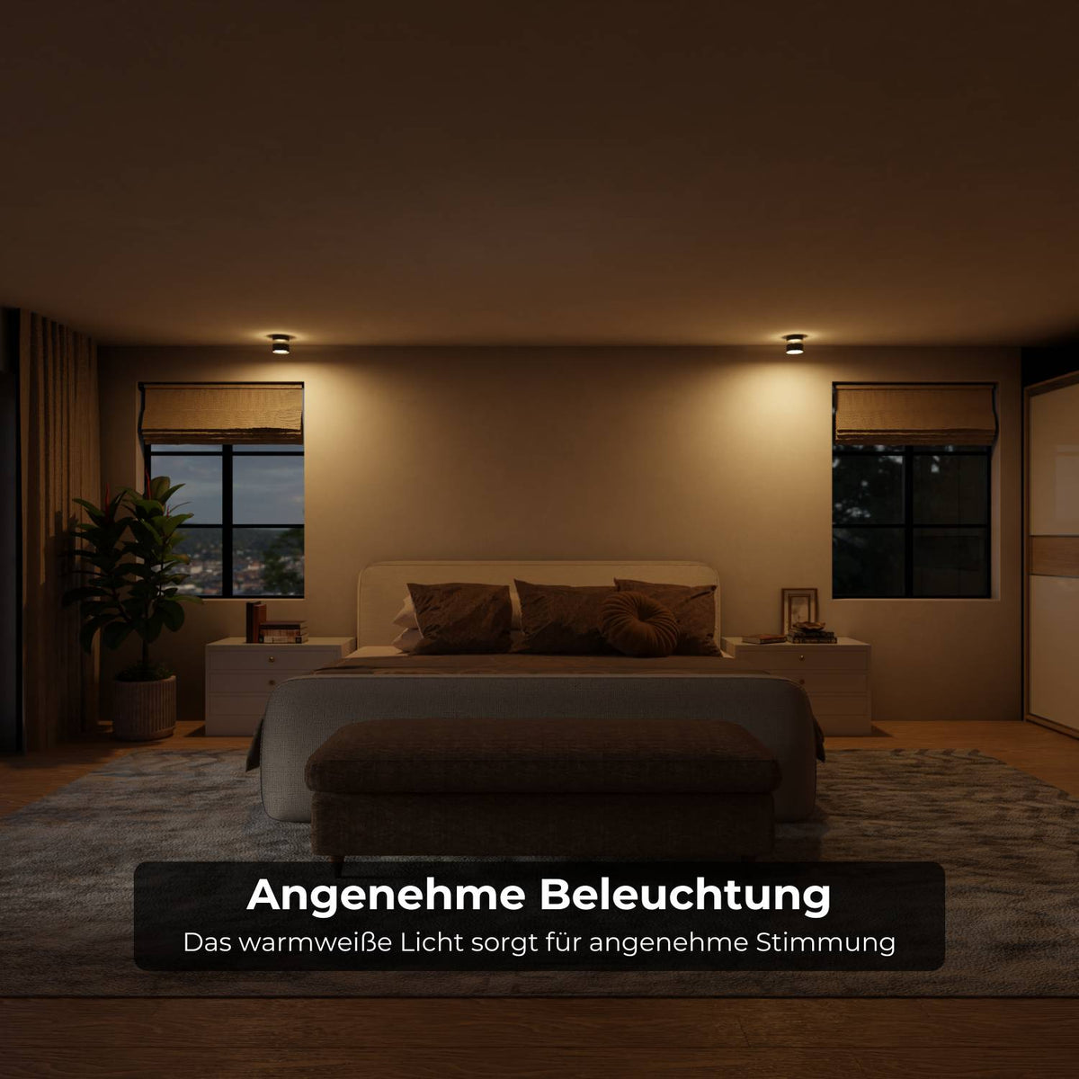 LED Deckenleuchte Zylinder Up-Down-Light Aluminium Schwarz - Deckenleuchten