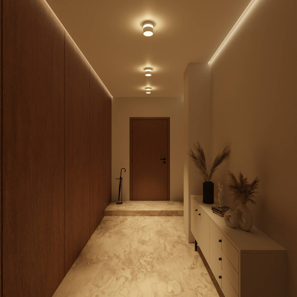 LED Deckenleuchte Zylinder Up-Down-Light Aluminium Schwarz - Deckenleuchten