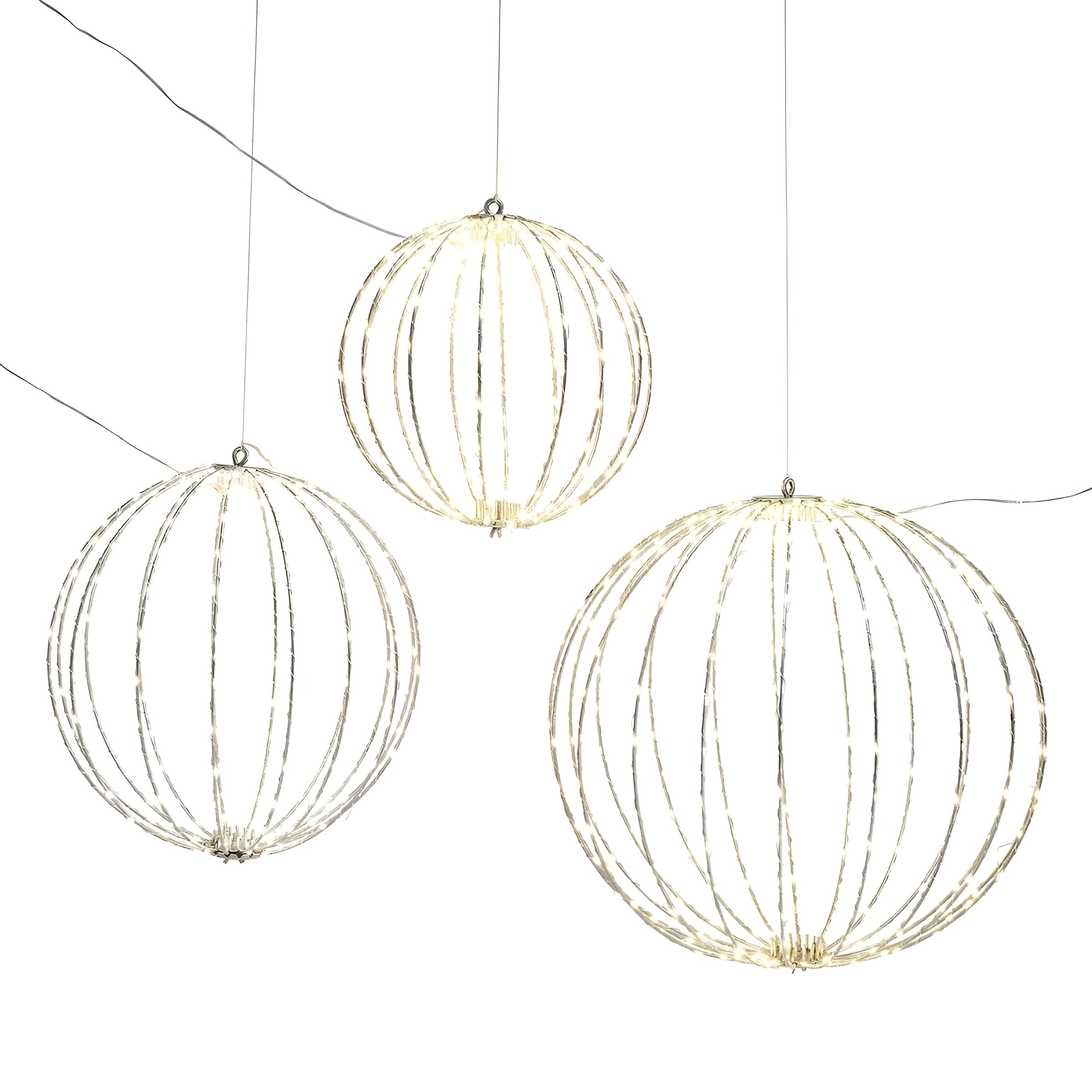 LED-Globus-Set Brilliant – Leuchtende Dekorationskugeln für den Garten - Hängelampe