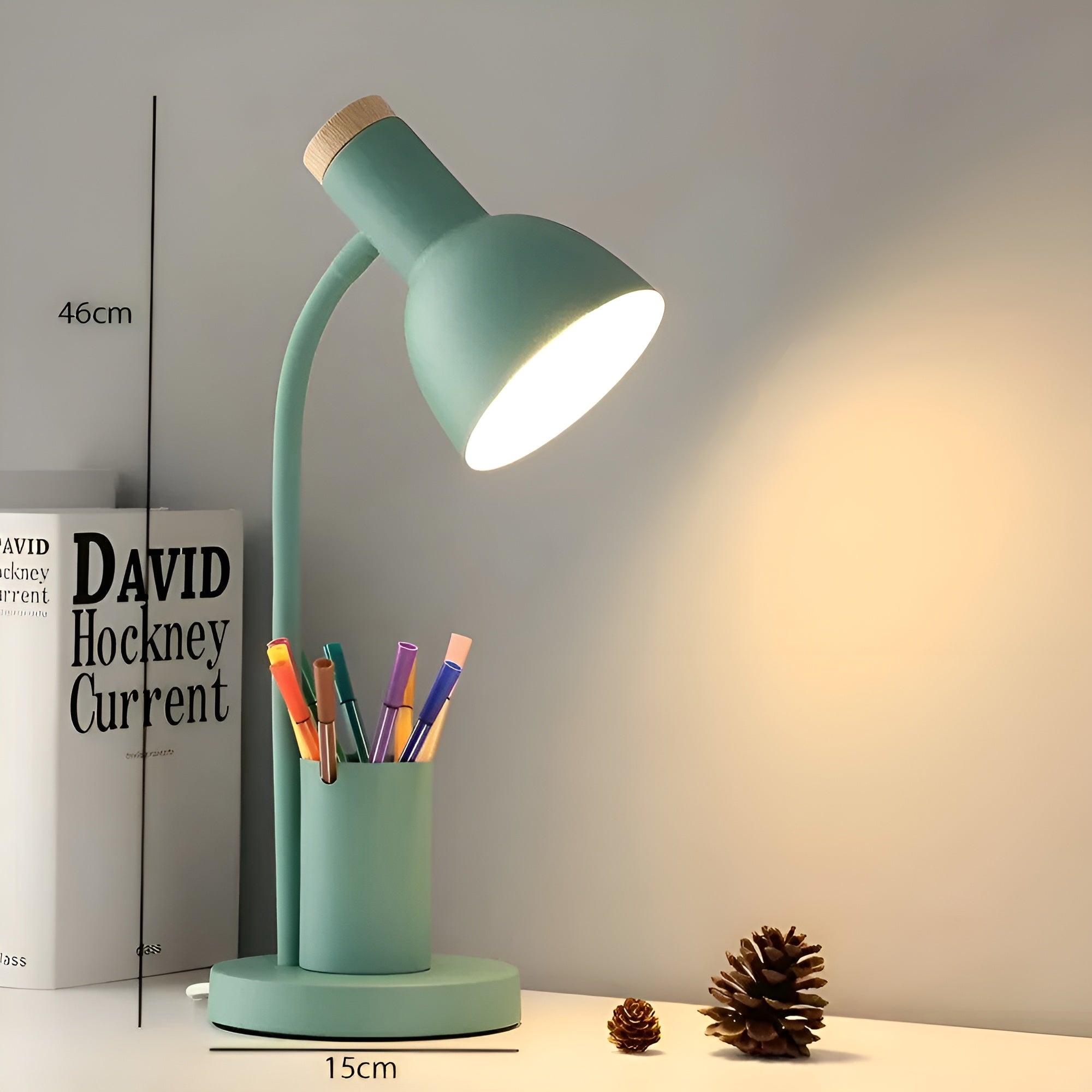 LED-Tischlampe mit Stifthalter – Stilvoll und Praktisch | Ordnung auf dem Schreibtisch - Tischlampe