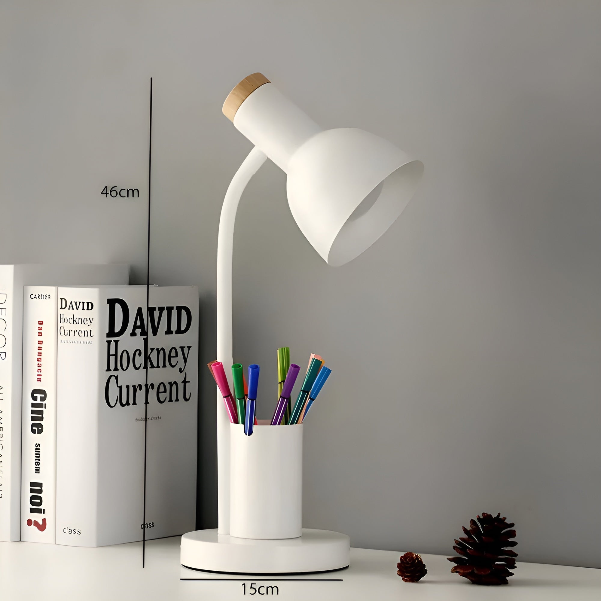 LED-Tischlampe mit Stifthalter – Stilvoll und Praktisch | Ordnung auf dem Schreibtisch - Tischlampe