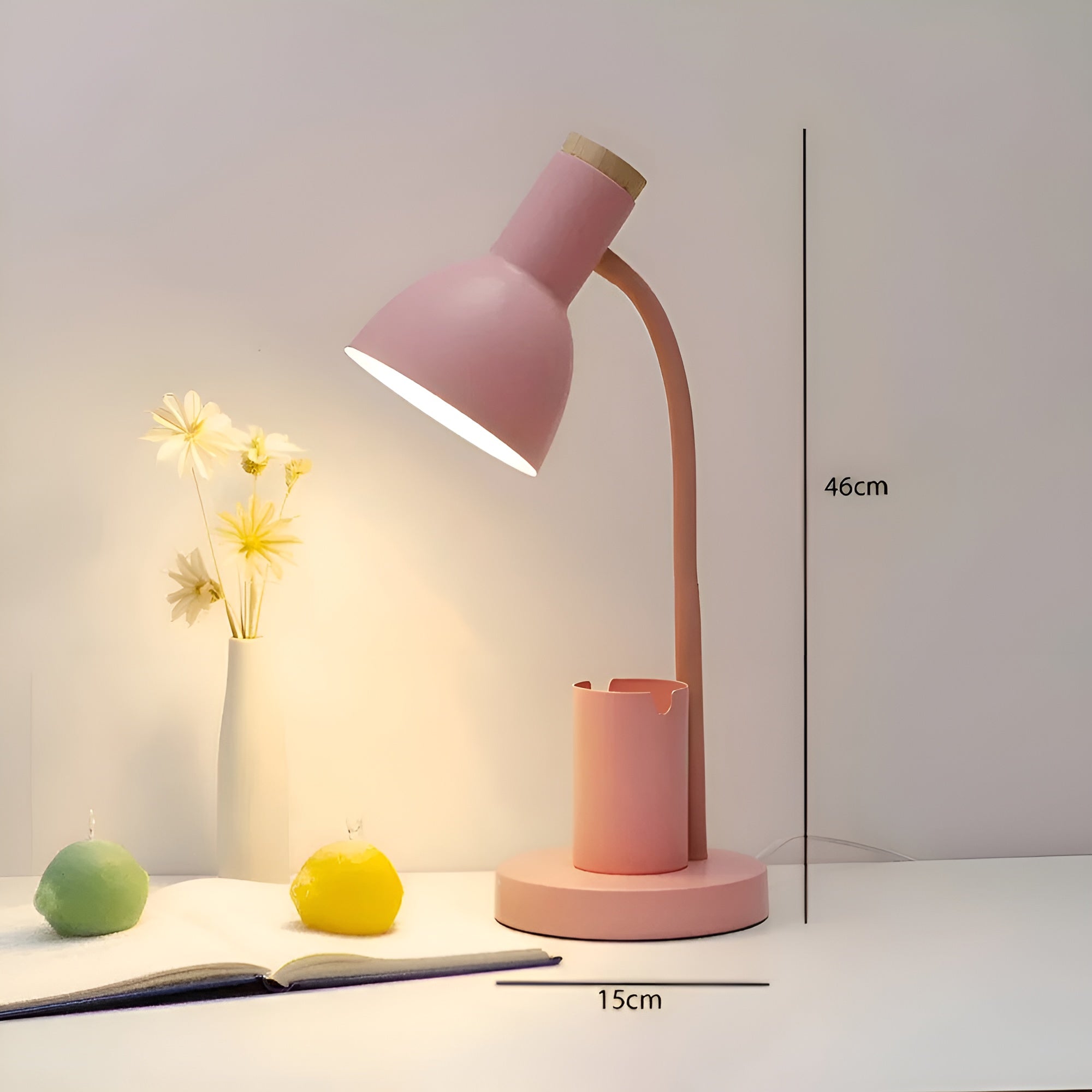 LED-Tischlampe mit Stifthalter – Stilvoll und Praktisch | Ordnung auf dem Schreibtisch - Tischlampe
