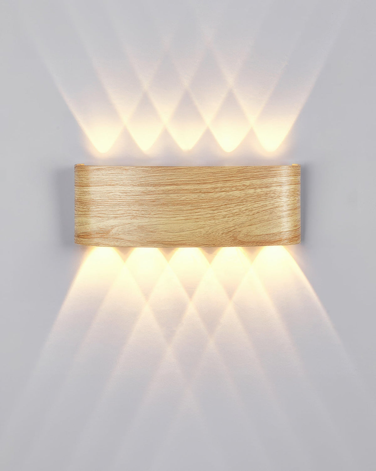 LED Wandleuchte mit Holzoptik – Elegante Innen- und Außenleuchte - Wandleuchten