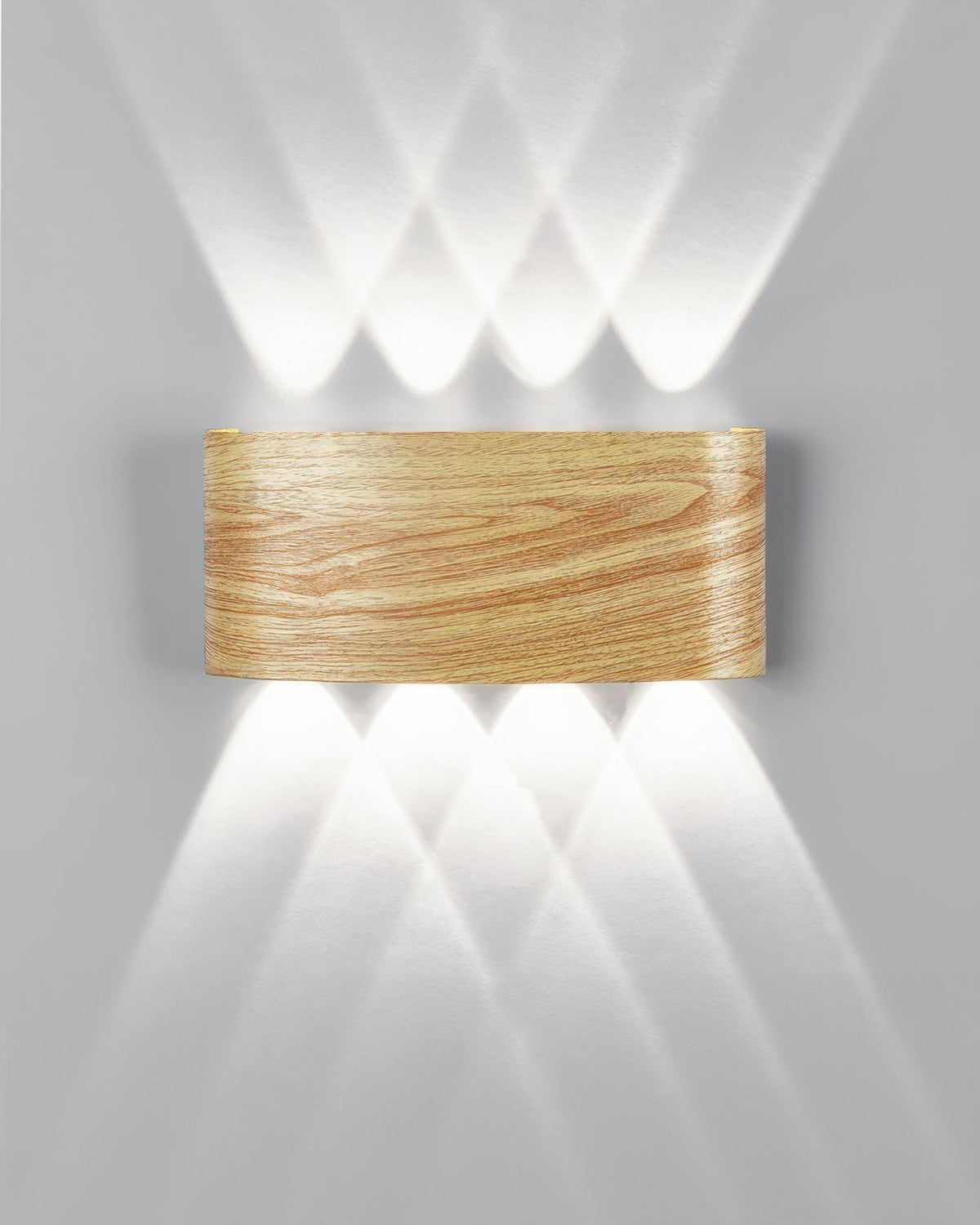 LED Wandleuchte mit Holzoptik – Elegante Innen- und Außenleuchte - Wandleuchten