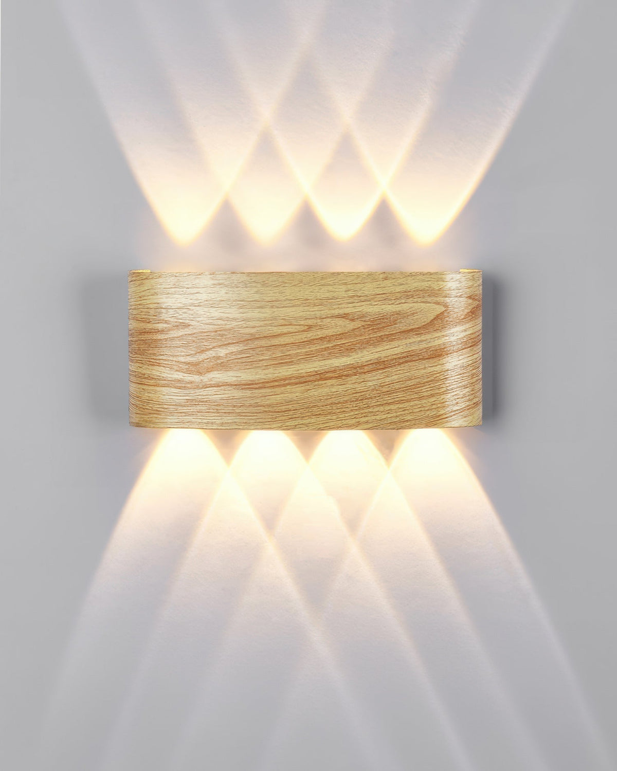LED Wandleuchte mit Holzoptik – Elegante Innen- und Außenleuchte - Wandleuchten