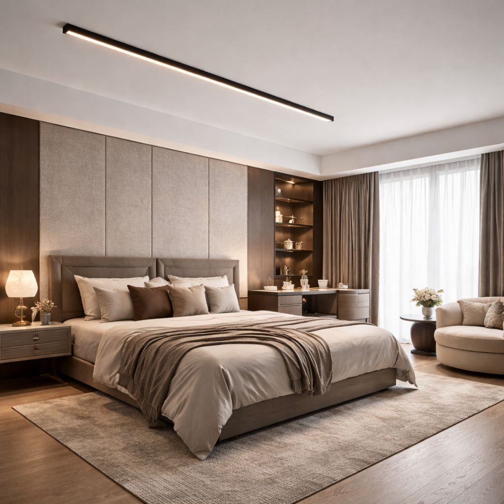 Lineare LED-Decken- oder Wandleuchte – blendfreie Beleuchtung für moderne Räume - Wandlampe