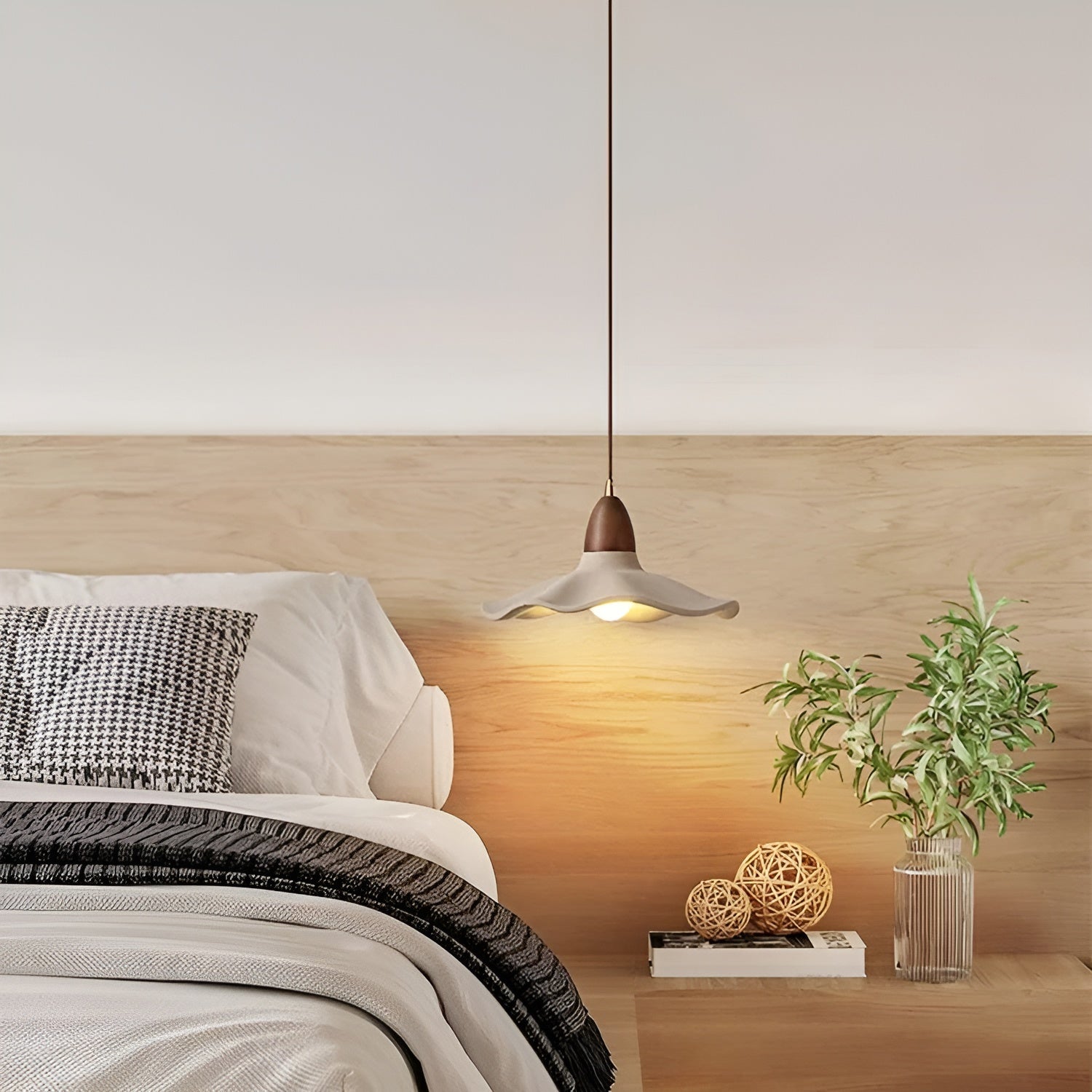 Hängelampe im Japandi-Stil – Dekorativ mit Sakura-Motiv | Perfekt für Wohnzimmer und Essbereich
