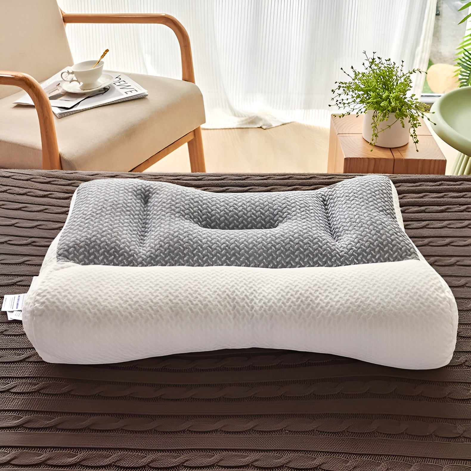 Lumera Ergonomisches Kissen – Orthopädisch Und Druckentlastend | Für Erholsamen Schlaf - Grau - Kissen