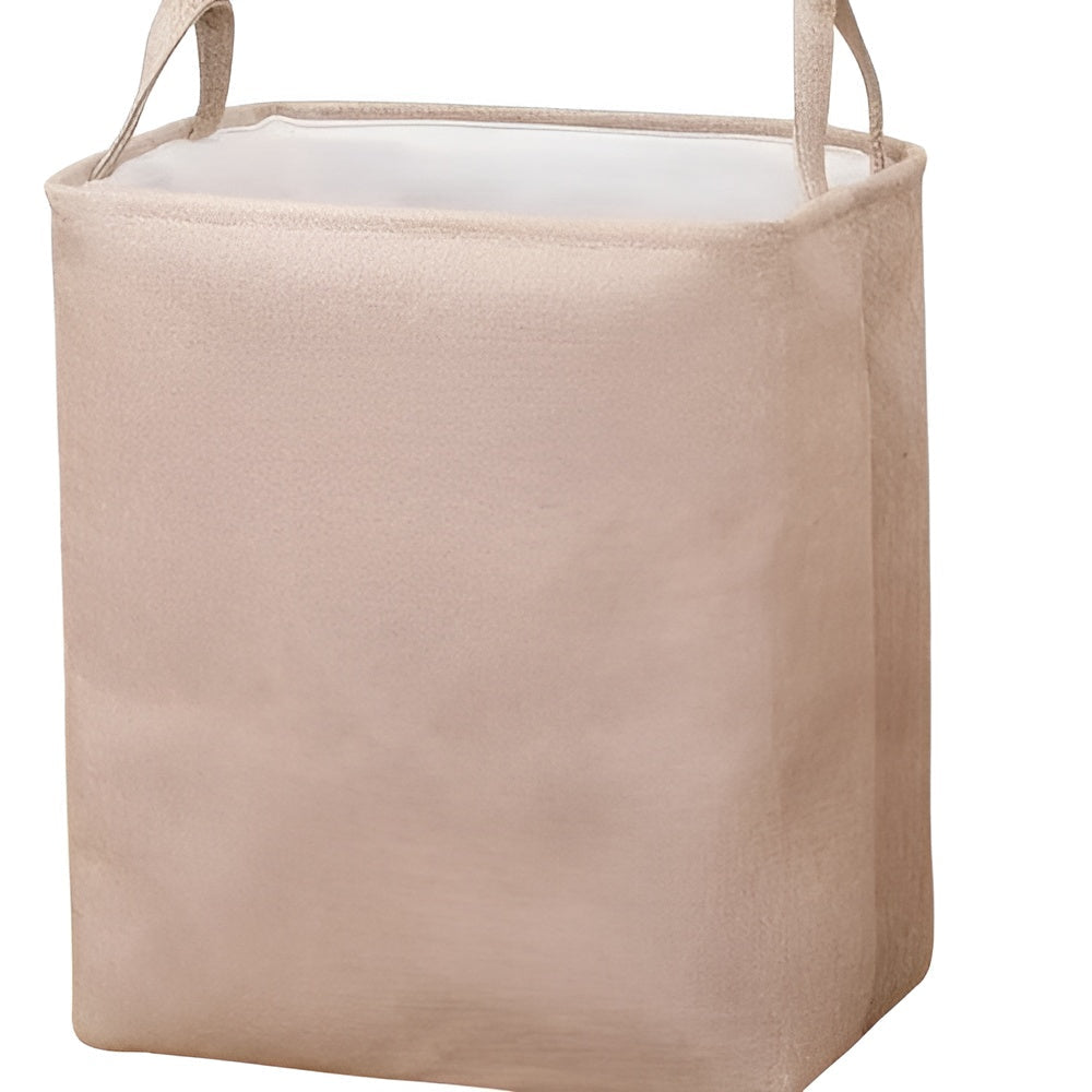 LumiBox Luxe Wäschekorb – Stilvolle Aufbewahrungslösung für ein aufgeräumtes Zuhause - Sandsteinbeige / Klein