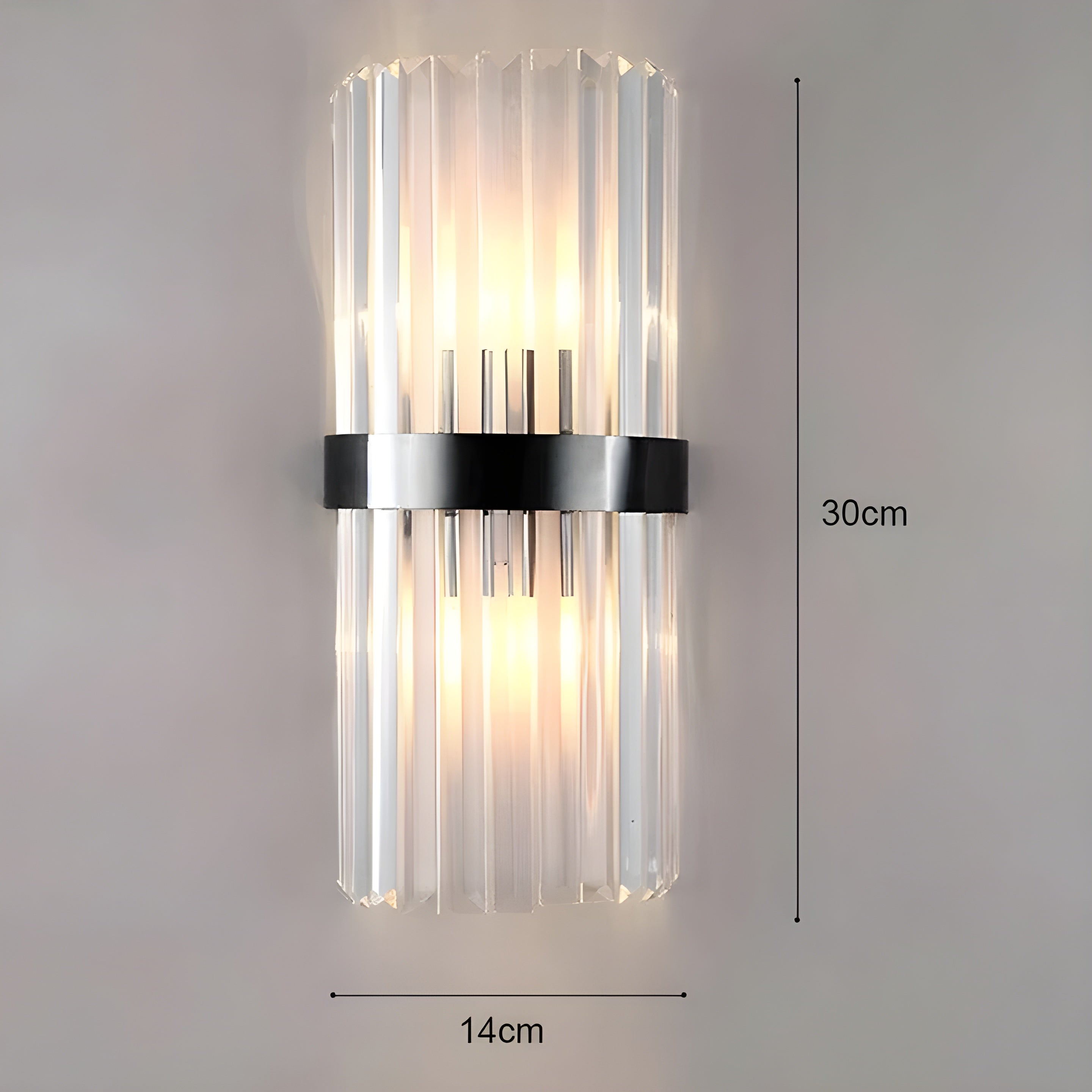 Wandlampe mit Kristall-Effekt – Elegantes Design mit Goldenem Akzent