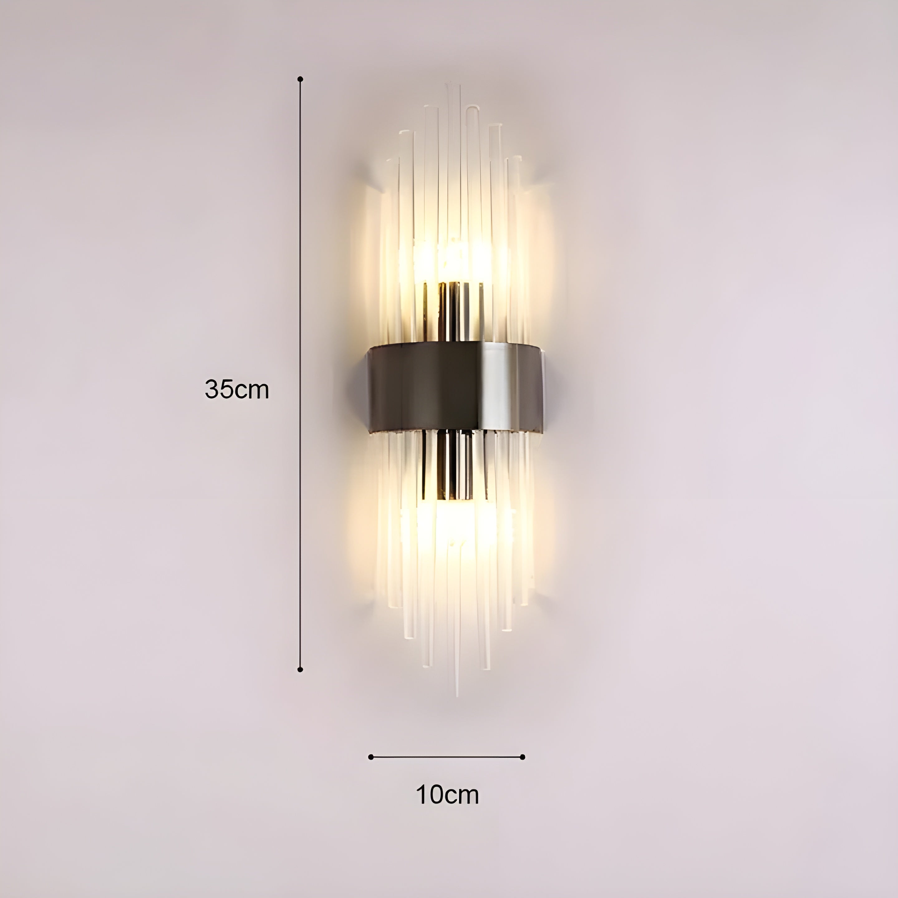 Wandlampe mit Kristall-Effekt – Elegantes Design mit Goldenem Akzent