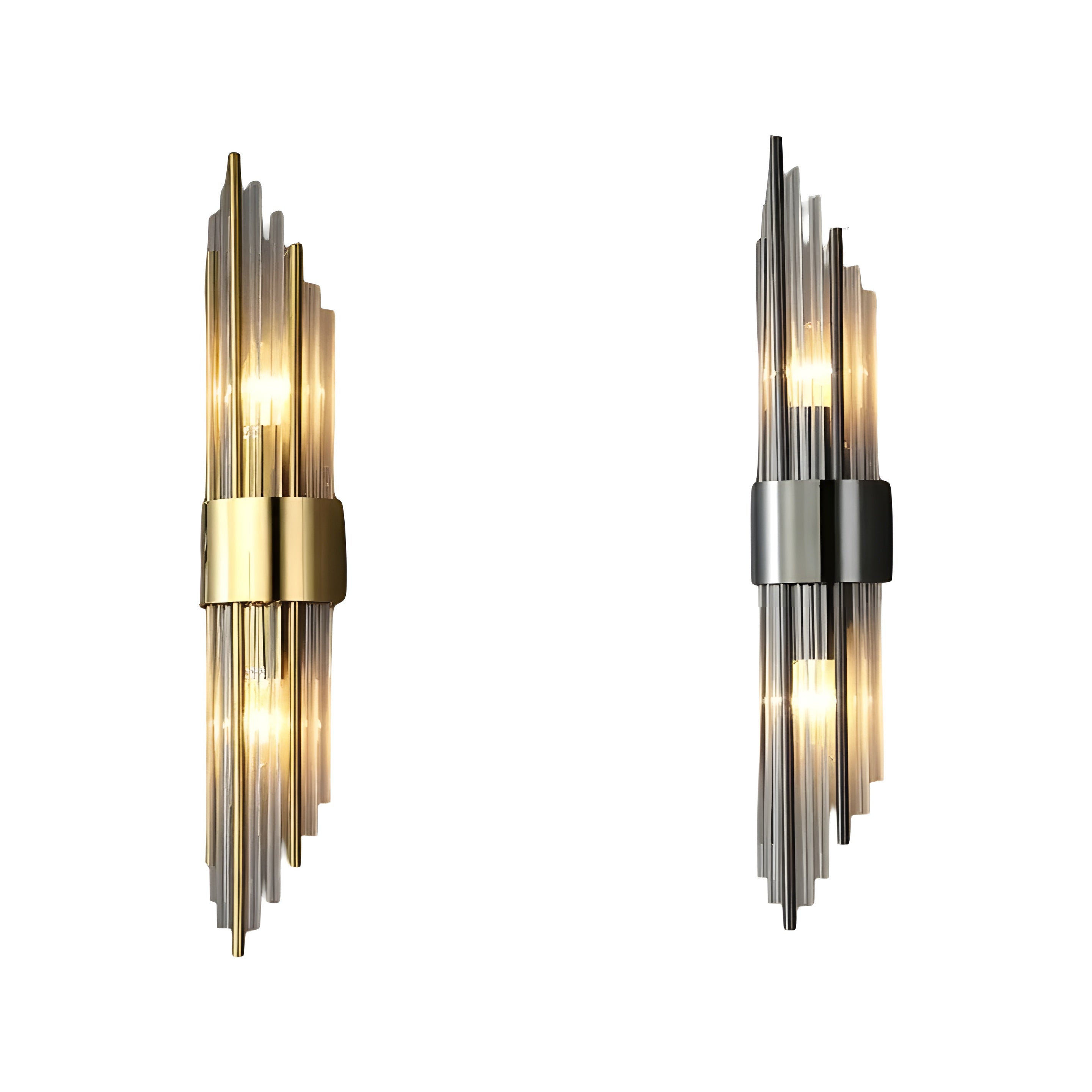 Wandlampe mit Kristall-Effekt – Elegantes Design mit Goldenem Akzent