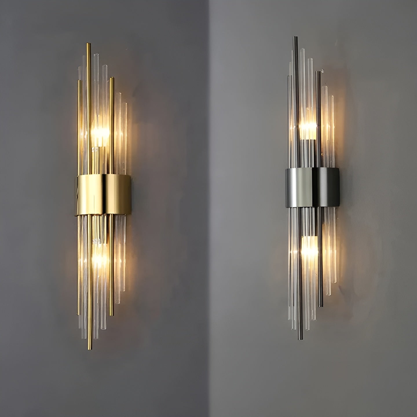 Wandlampe mit Kristall-Effekt – Elegantes Design mit Goldenem Akzent