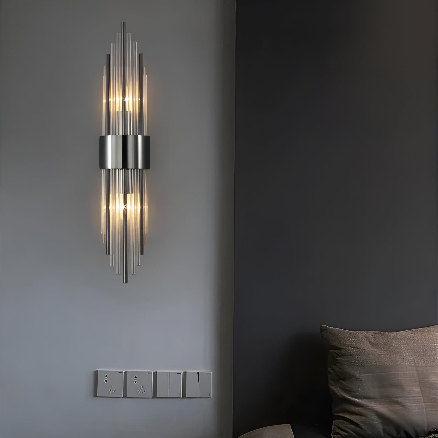 Wandlampe mit Kristall-Effekt – Elegantes Design mit Goldenem Akzent
