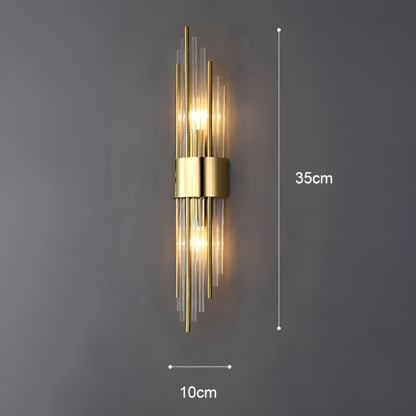 Wandlampe mit Kristall-Effekt – Elegantes Design mit Goldenem Akzent