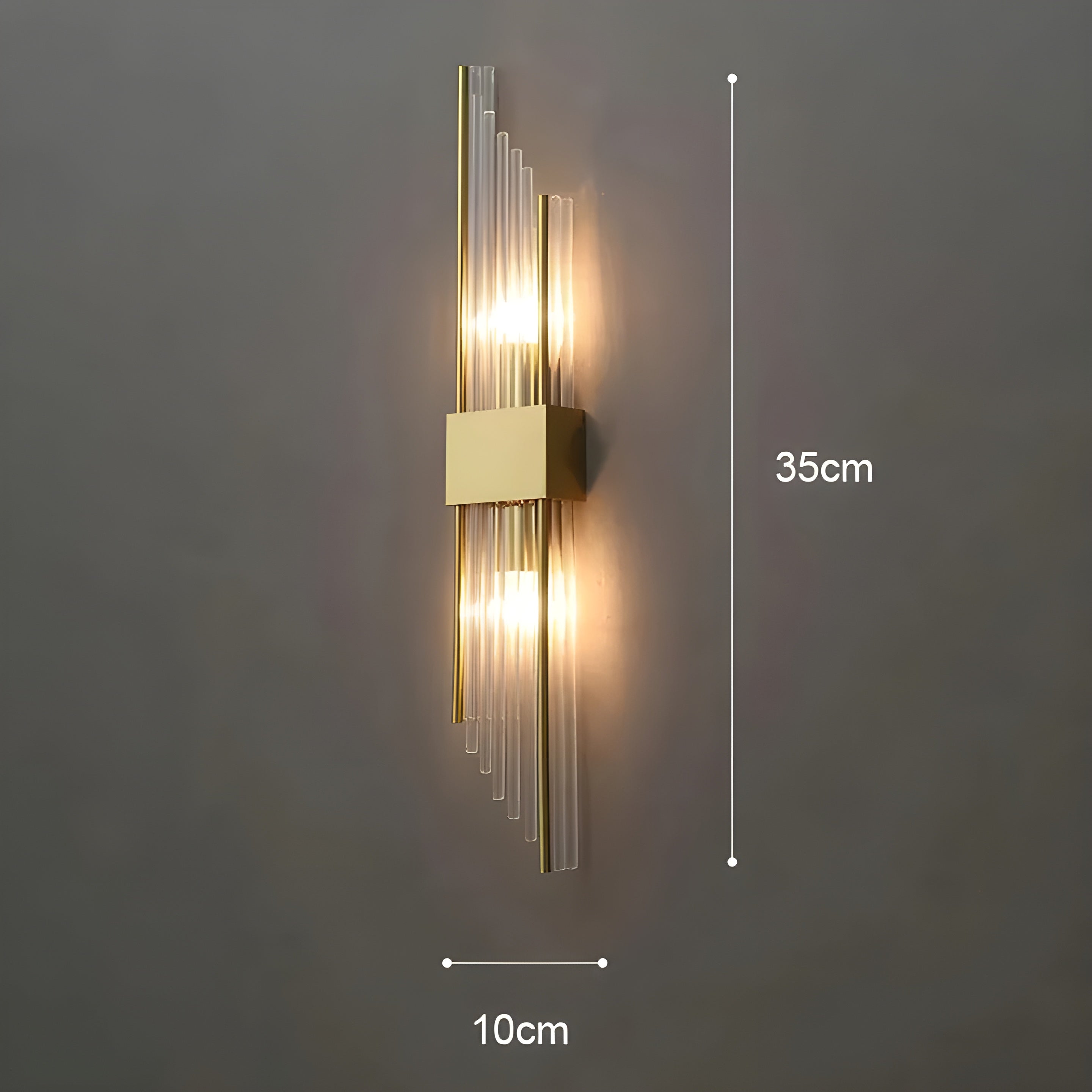 Wandlampe mit Kristall-Effekt – Elegantes Design mit Goldenem Akzent