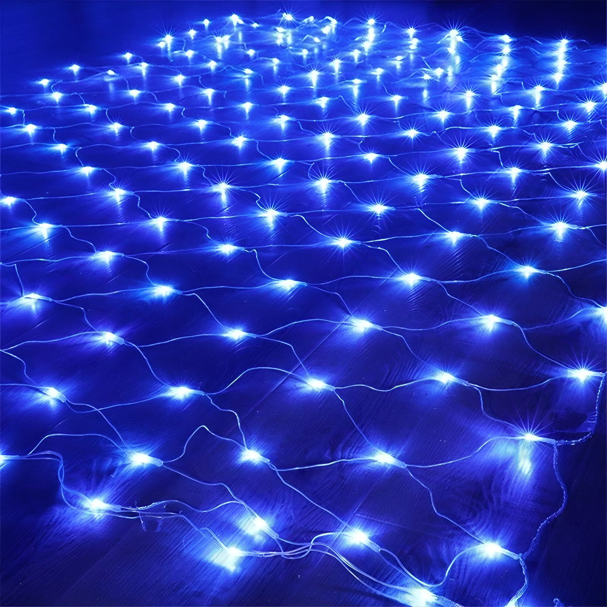 LumiNet - LED-Netzleuchten Wasserdicht Außenbereich - Blau / 1.5X1.5m 96 Leds - Saisonale Dekoration