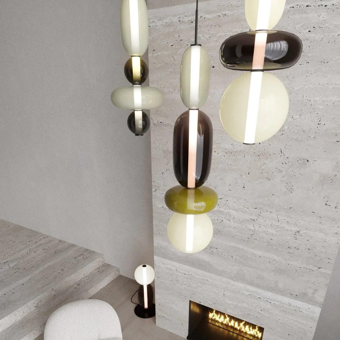 LumiSphere Light - Modern Colored Glass LED Pendant Light - Pendelleuchte