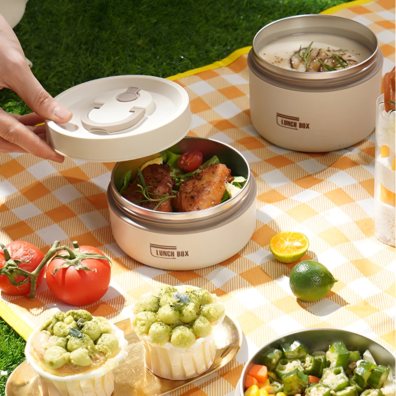 Isolierte Lunchbox – Mehrlagig Fächern & Auslaufsicher | Inkl. Tragetasche