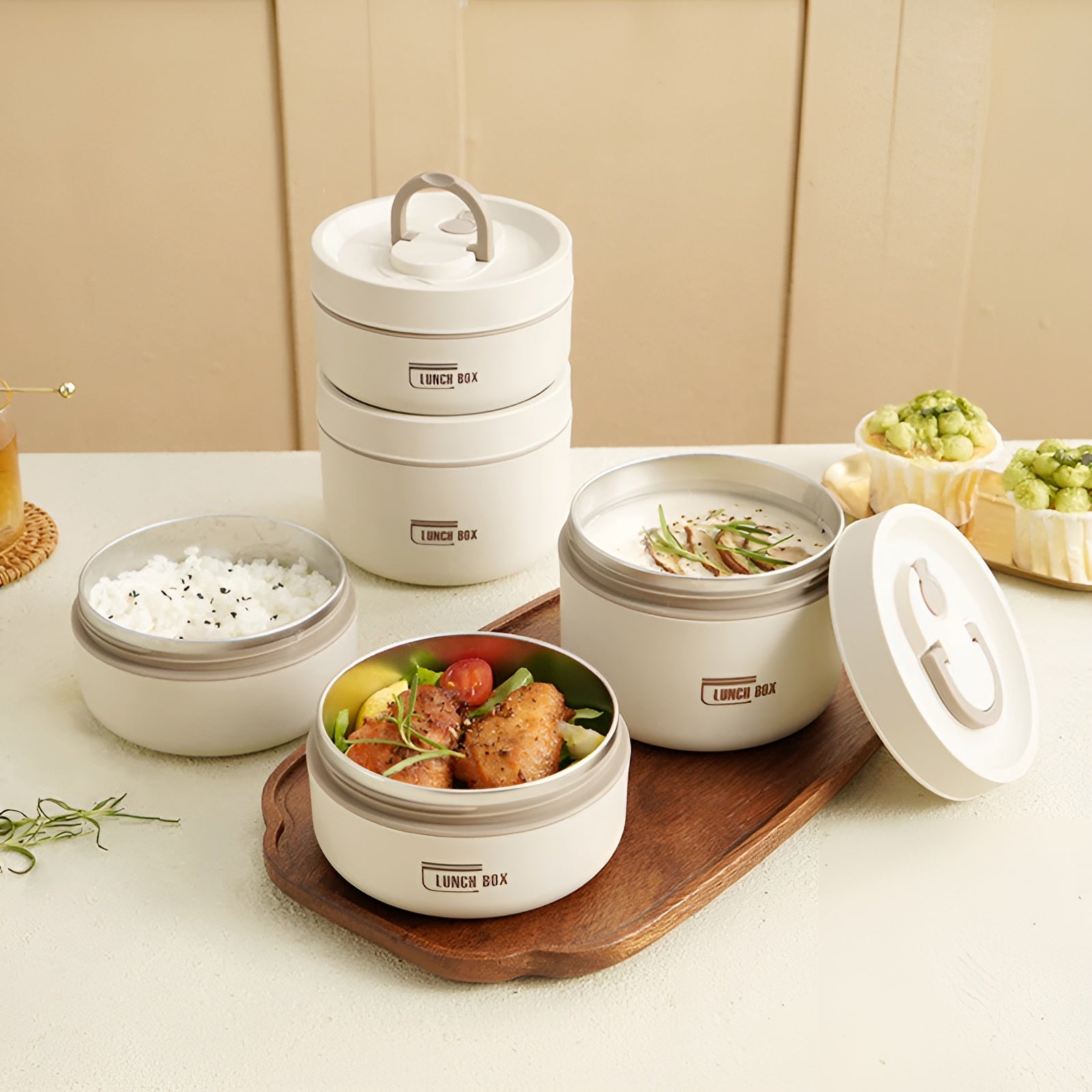 Isolierte Lunchbox – Mehrlagig Fächern & Auslaufsicher | Inkl. Tragetasche