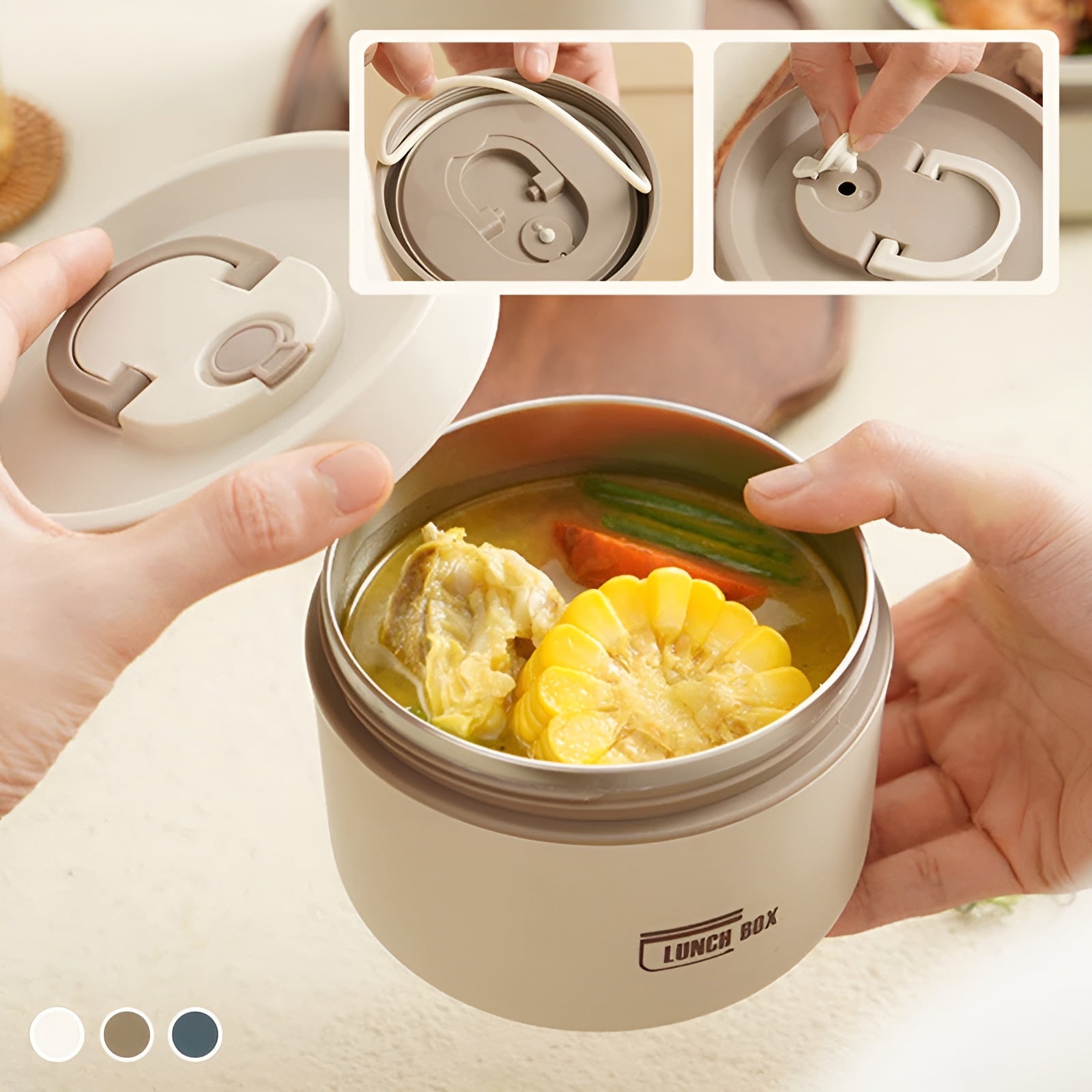 Isolierte Lunchbox – Mehrlagig Fächern & Auslaufsicher | Inkl. Tragetasche