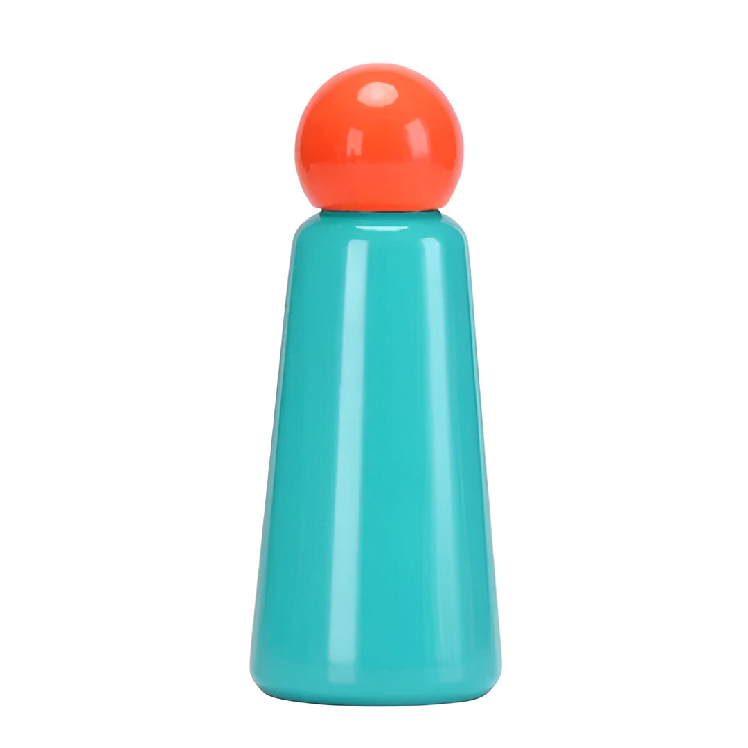 Lux Drop Thermoflasche auslaufsicher – Hält Getränke 12h heiß & 24h kalt - Orange-Grün - Wasserflasche
