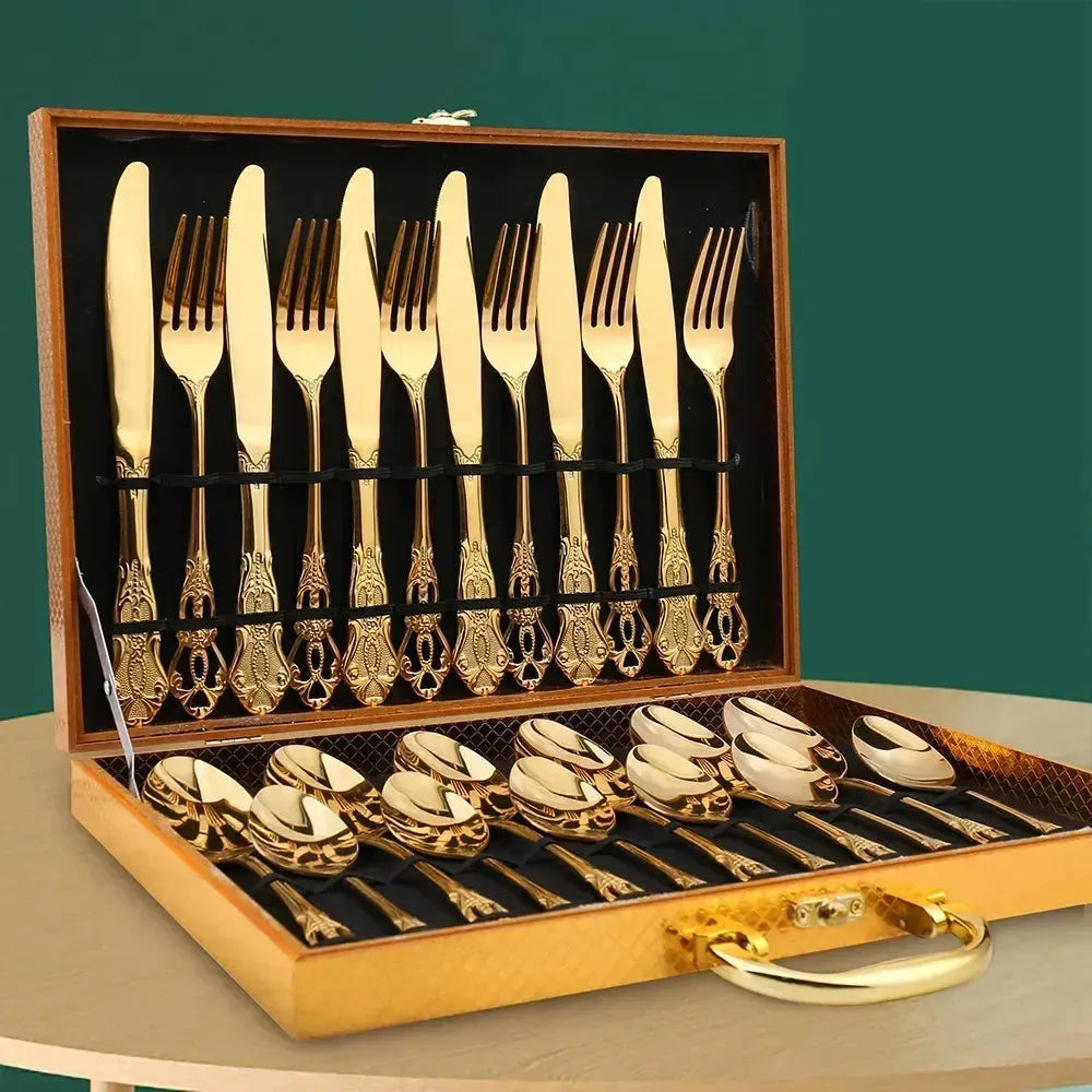 LuxeDining Cutlery Set - Edelstahl Spülmaschinenfeste Besteck Set - Besteck-Set