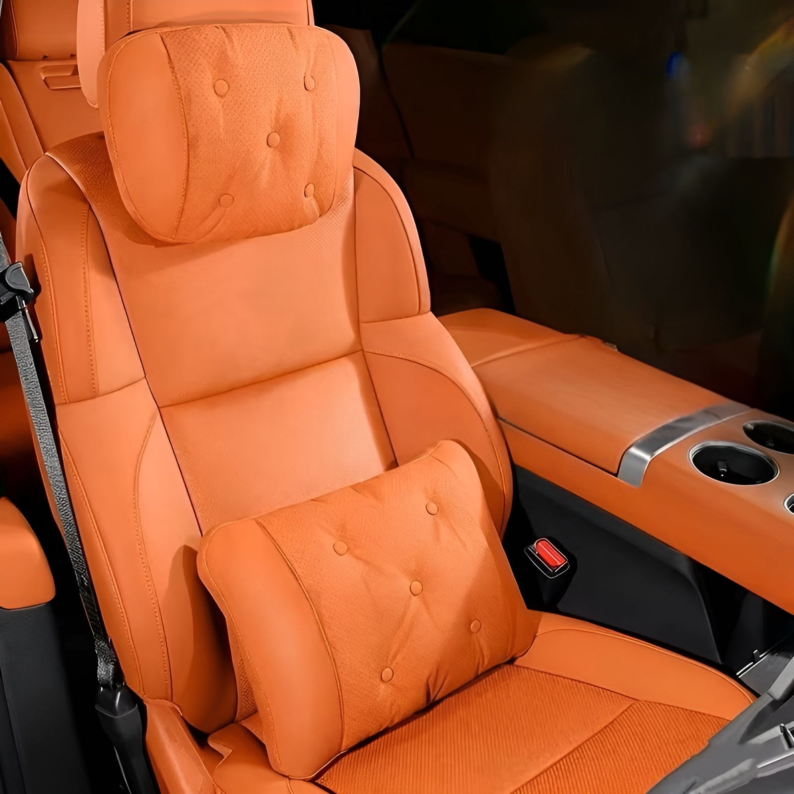 Luxuriöse Auto Kopfstützen & Lendenstütze – Ultraweicher Ergonomischer Komfort | Ganzjahresdesign - Nackenkissen
