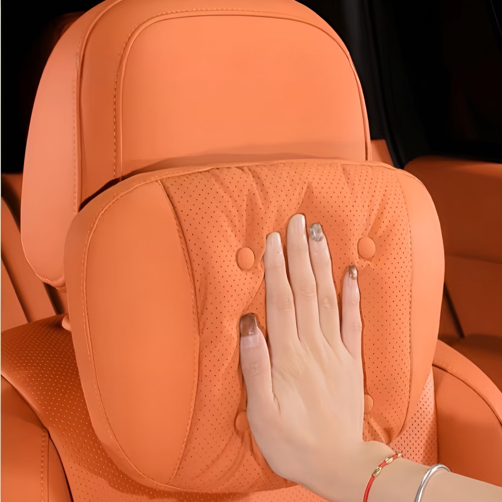 Luxuriöse Auto Kopfstützen & Lendenstütze – Ultraweicher Ergonomischer Komfort | Ganzjahresdesign - Nackenkissen