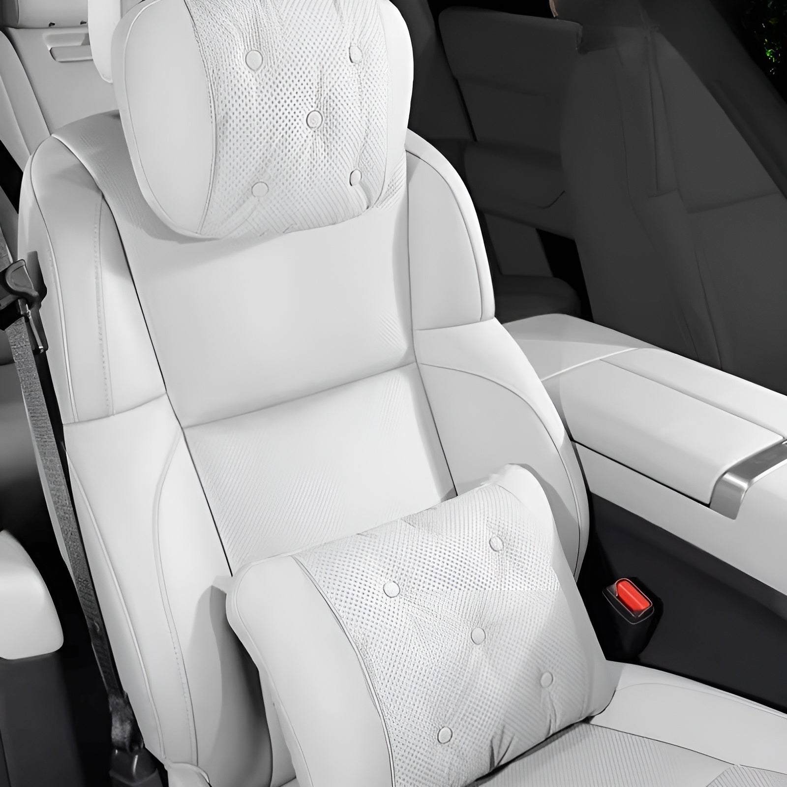 Luxuriöse Auto Kopfstützen & Lendenstütze – Ultraweicher Ergonomischer Komfort | Ganzjahresdesign - Nackenkissen