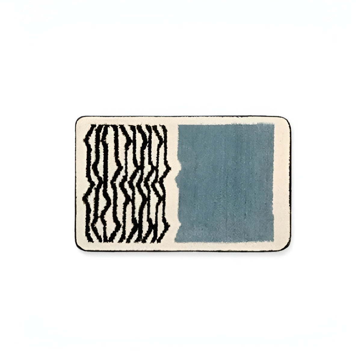 Luxuriöse Handgefertigte Badematte – Abstraktes Design Für Stilvolle Badezimmer - Blau / Klein: 16 x 24 Zoll (40 x 60