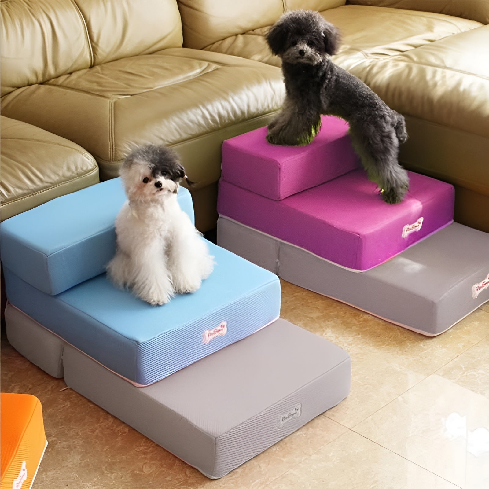Luxus-Hundetreppe – Gelenkschonendes Design | Einfaches Aufsteigen auf Sofa und Bett - Minisofa