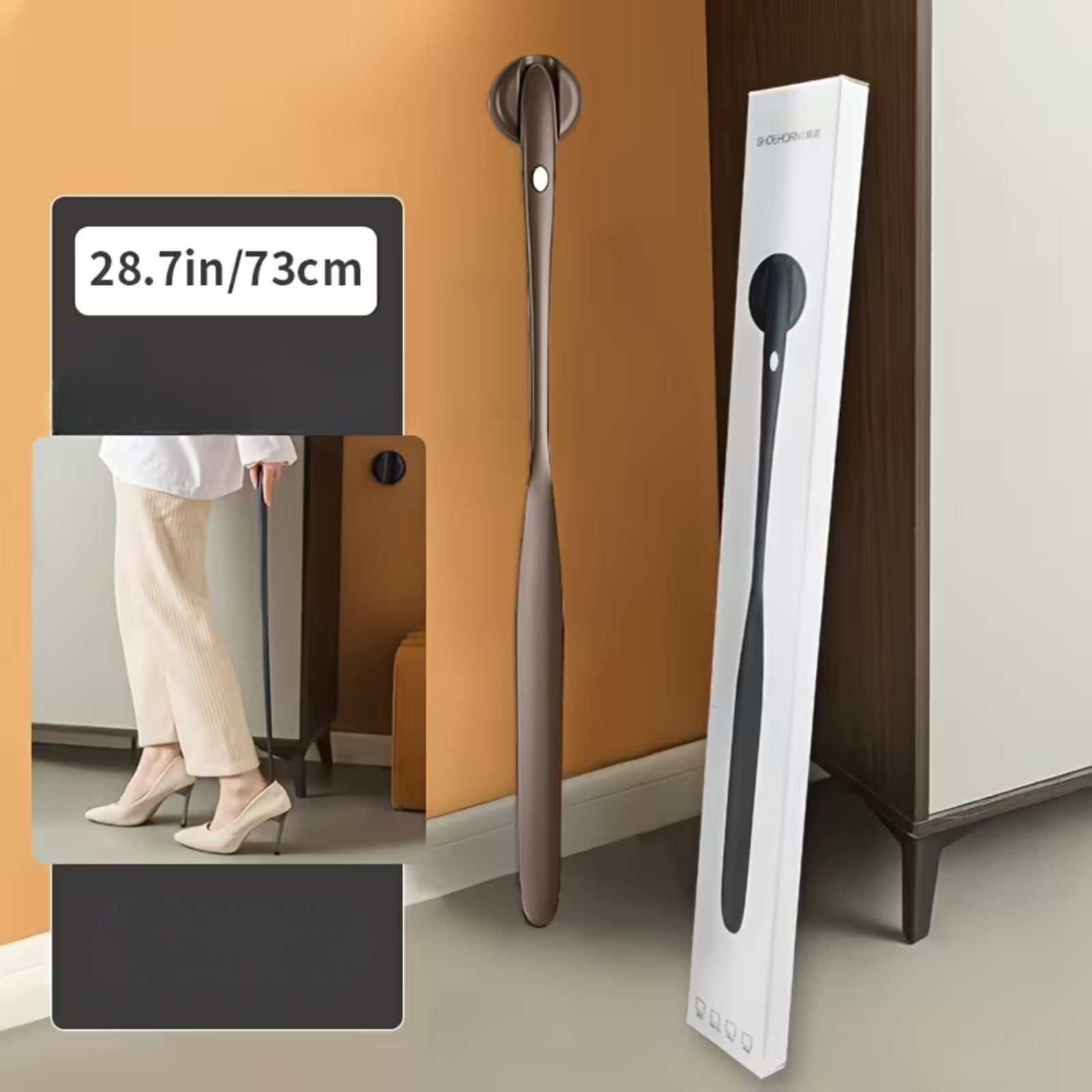 Magnetischer Schuhlöffel mit langem Griff – Robust & Komfortabel | Einfaches Anziehen ohne Bücken - Goldenes Chang Bing